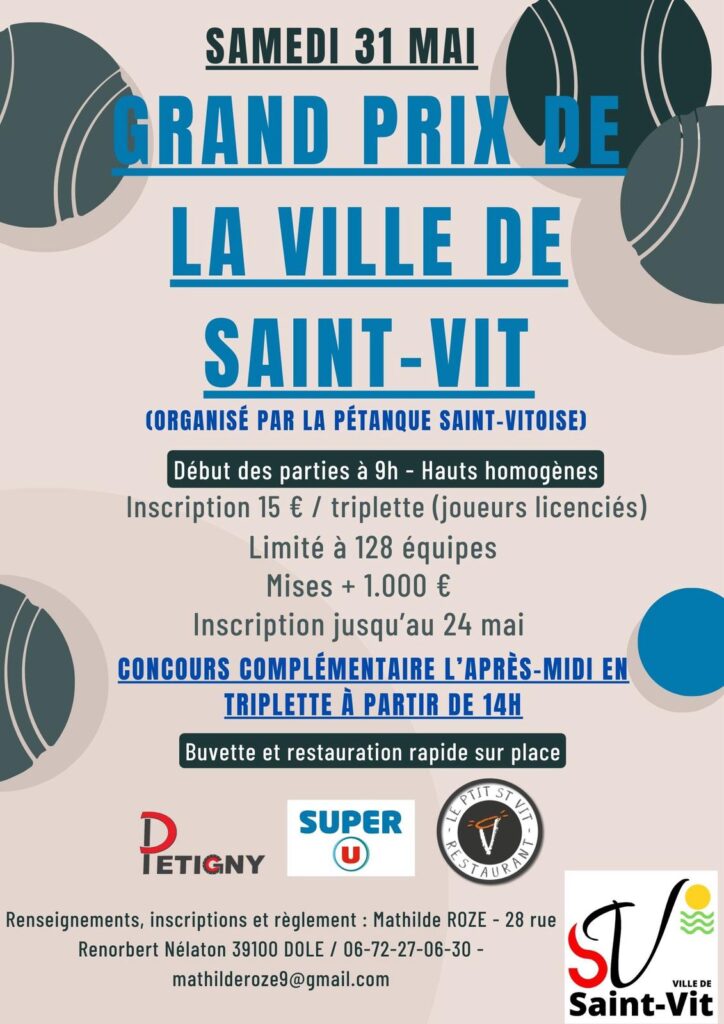 Affiche Grand Prix Saint Vit - 31 mai